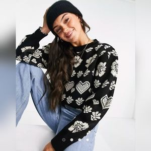 PETITE Miss Selfridge Fairisle Sweater